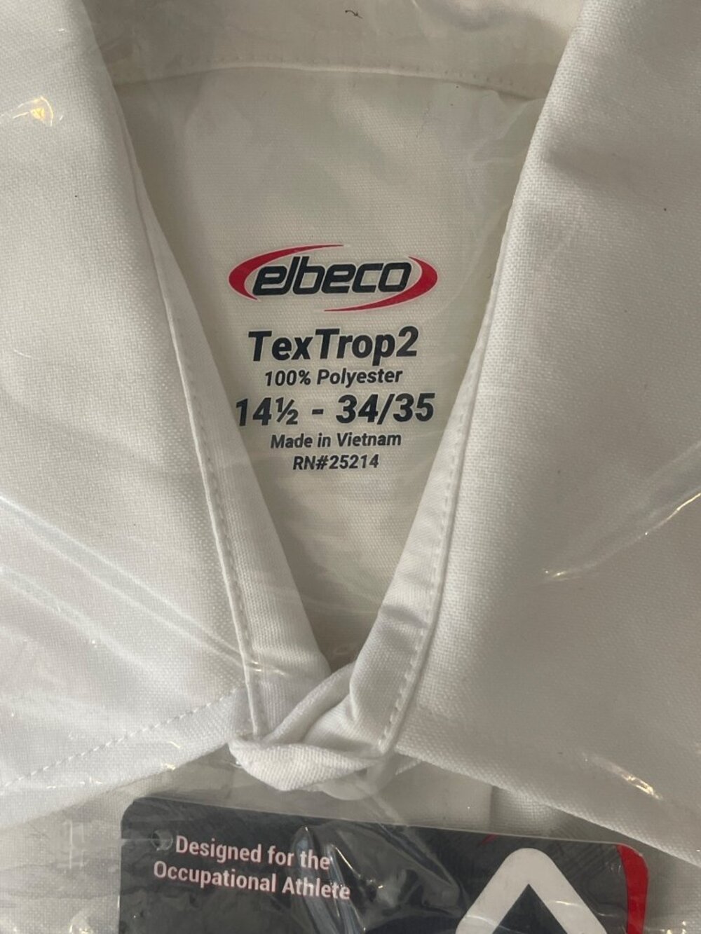 NWT Elbeco TexTrop2 Long Sleeve Shirt Mens 14.5-34/35 White 310N - Picture 5 of 5